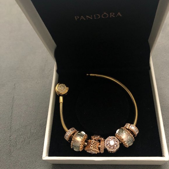 Pandora Moments Sparkling Crown O Snake Chain Bracelet - Picture 1 of 10